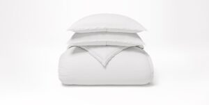 Saatva Organic Percale Duvet Cover Set