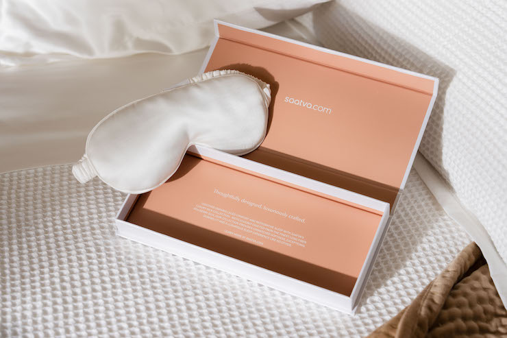 Saatva white eye mask